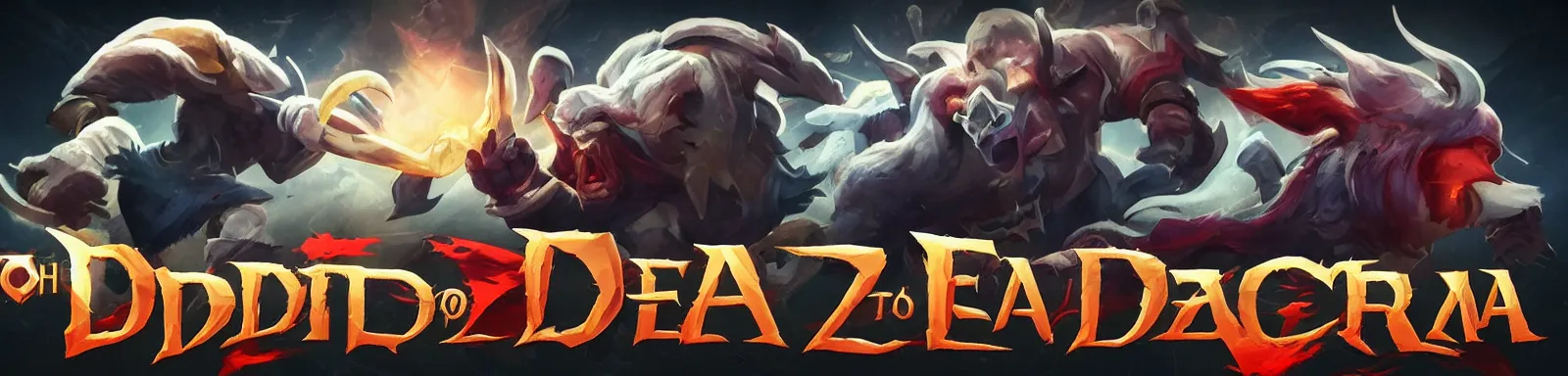 Image similar to dota 2 logo and text