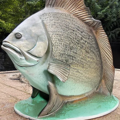 Image similar to fish, but it is a beautiful statue