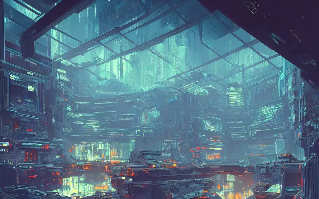 Image similar to futuristic cyberpunk lounge, interior architecture view, beautiful detailed pixelart by albertov, intricate details, beautiful, dithered gradients, volumetric lighting, cgsociety, artstation, smooth, sharp focus, 2 d illustration, by greg rutkowski, amazing art by dan mumford