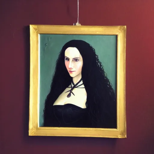 Prompt: portrait of yennefer of vengerberg. sorceress. the witcher. oil painting in the style of rembrandt.