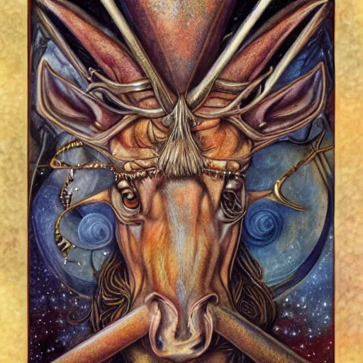 Image similar to detailed and sharp sagittarius artistic zodiac artwork, mystic style, detailed, 8 k, detailed, symmetrical, by brian froud