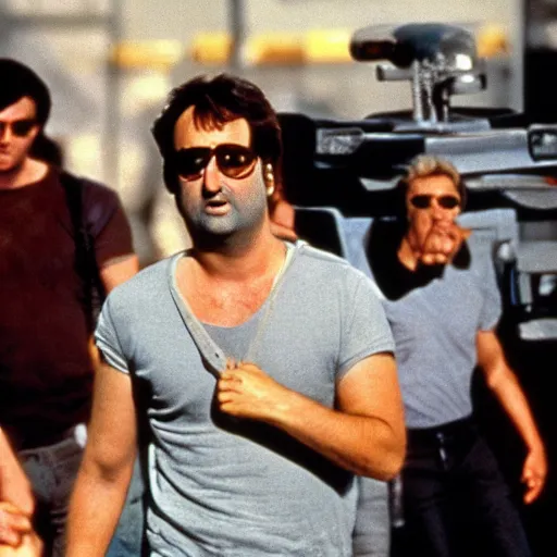 Prompt: Eric Wareheim in The Terminator (1984)