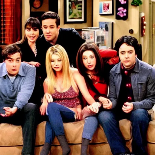 Image similar to actors from the friends cast in the big bang theory