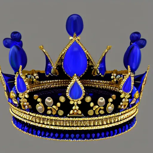 Image similar to royal crown made out of obsidian, photorealistic, high definition