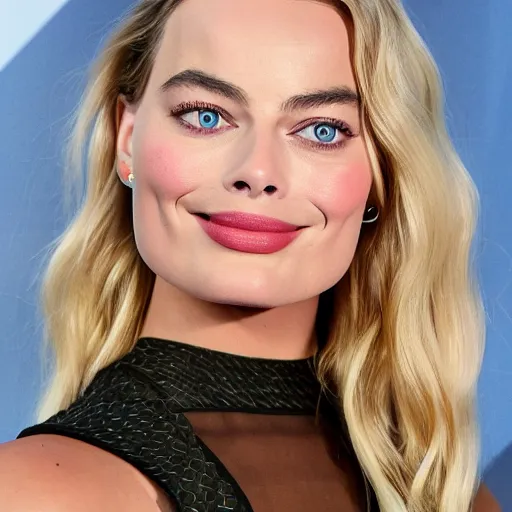 Image similar to Margot Robbie made of honey