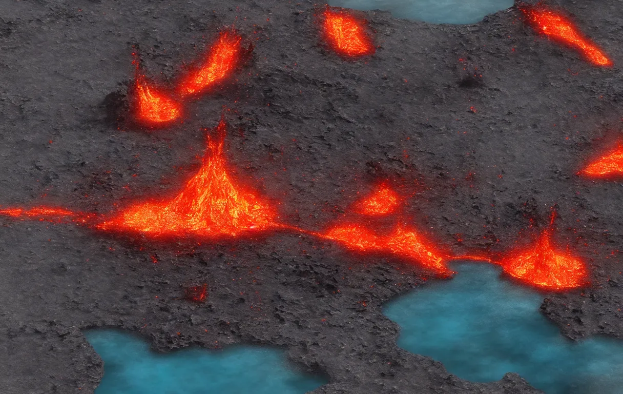 Prompt: volcanic water, photorealistic, highly - detailed, 4 k, ue 5, light effect, rtx on, realistic, cinematic, imax quality, trending on artstation