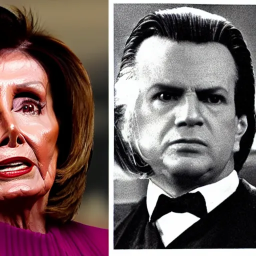 Image similar to nancy pelosi as vigo the carpathian in ghostbusters