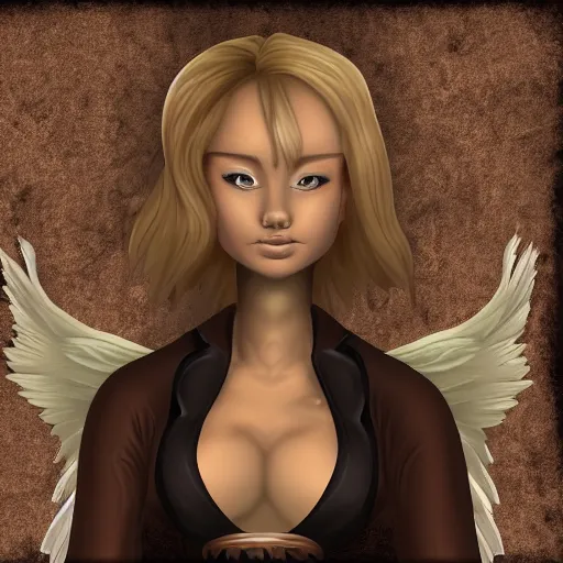Prompt: angel, character portrait by DarkNickli