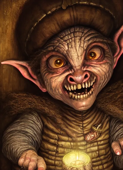 Prompt: highly detailed closeup portrait of a medieval goblin's favorite tavern, unreal engine, nicoletta ceccoli, mark ryden, earl norem, lostfish, hyung tae, frank frazetta, global illumination, detailed and intricate environment