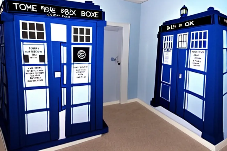 Image similar to tardis console room, dr who, dentist office