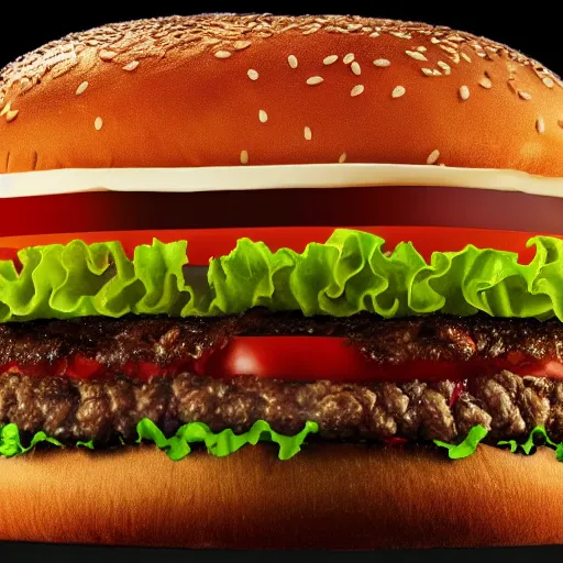Prompt: burger king promotional photo, the maggot burger, burger made from worms, weird, hd professional photography, hq,