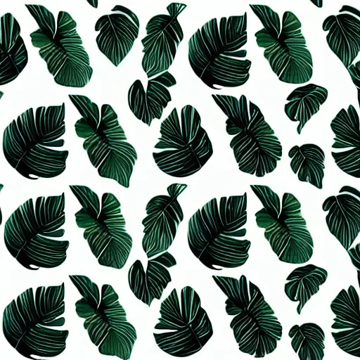 Image similar to repeating pattern, seamless. monstera, hand drawn, green, flat color, minimalistic, leaf design, symmetry