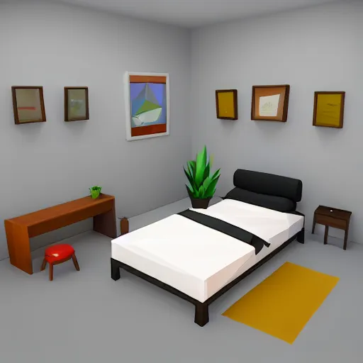 Image similar to low poly room