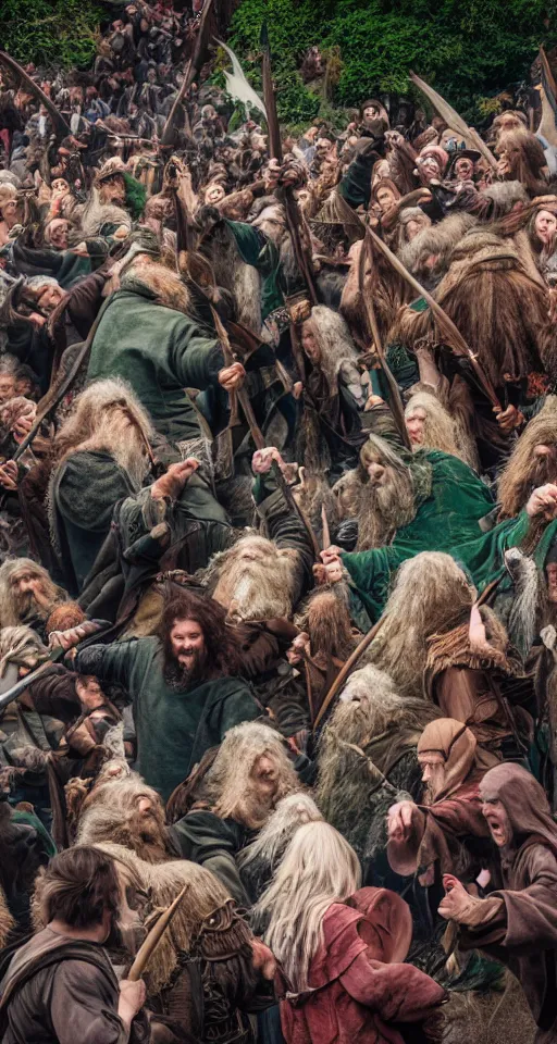 Prompt: hobbit mosh pit, detailed, sony a 7 r, photorealistic