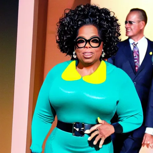 Image similar to Oprah Winfrey Wearing a megaman costume