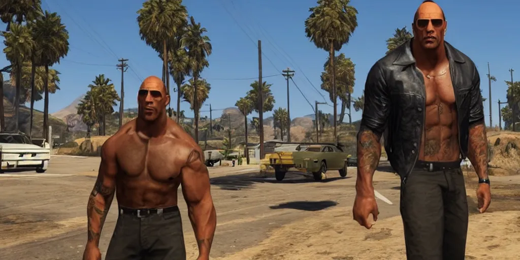 Image similar to the rock, gta 5 loading screen