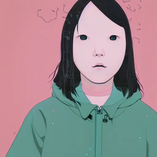 Image similar to a portrait of a girl by inio asano, beeple and james jean, chiho aoshima color scheme