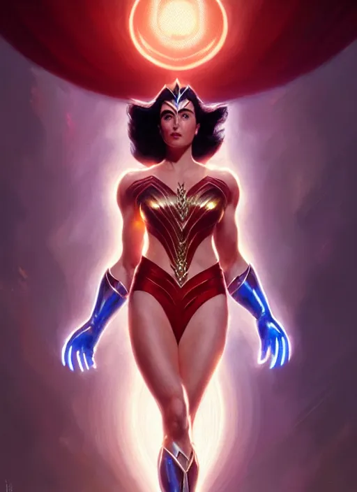 Prompt: portrait of classic darna, young jennifer connelly, intricate, elegant, glowing lights, highly detailed, digital painting, artstation, glamor pose, concept art, smooth, sharp focus, illustration, art by wlop, mars ravelo and greg rutkowski