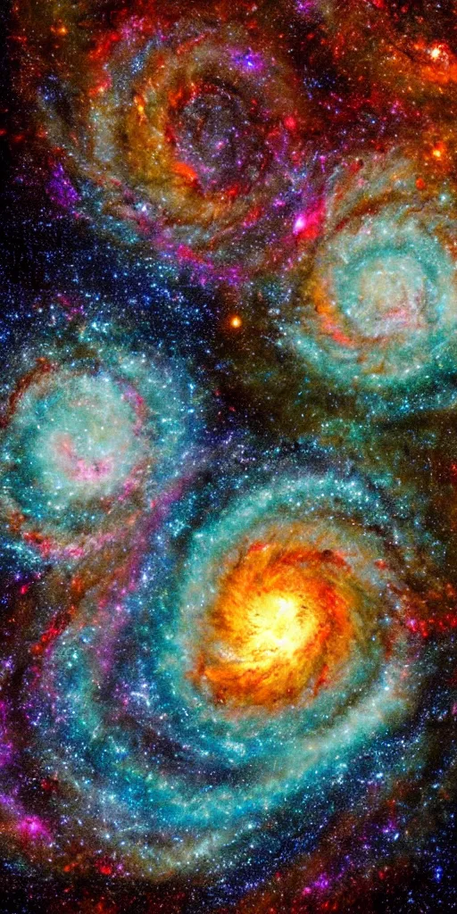 Image similar to galactic maelstrom, fire, spiral galaxy