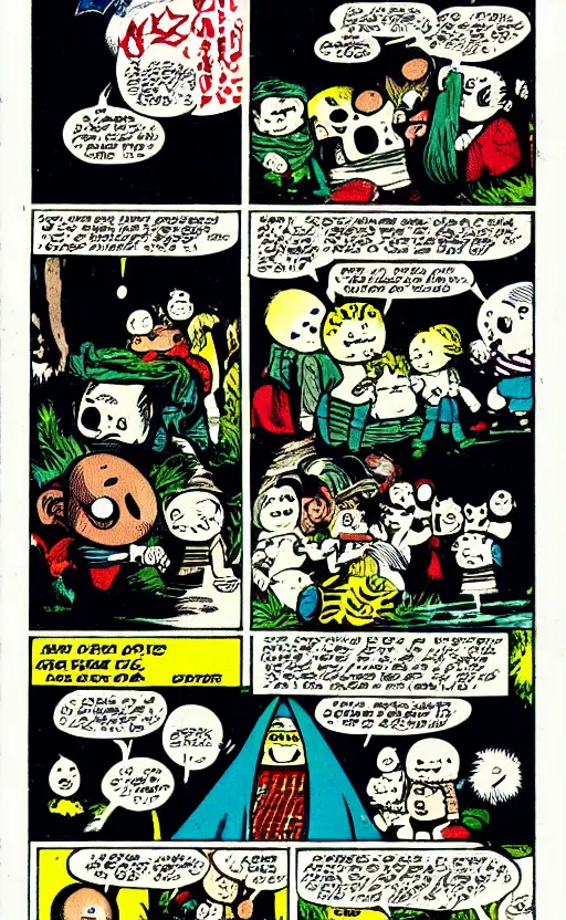 Prompt: the binding of isaac, vintage comic by toei