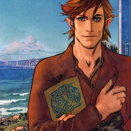 Image similar to a portrait of Link in a scenic environment by Chaykin, Howard.