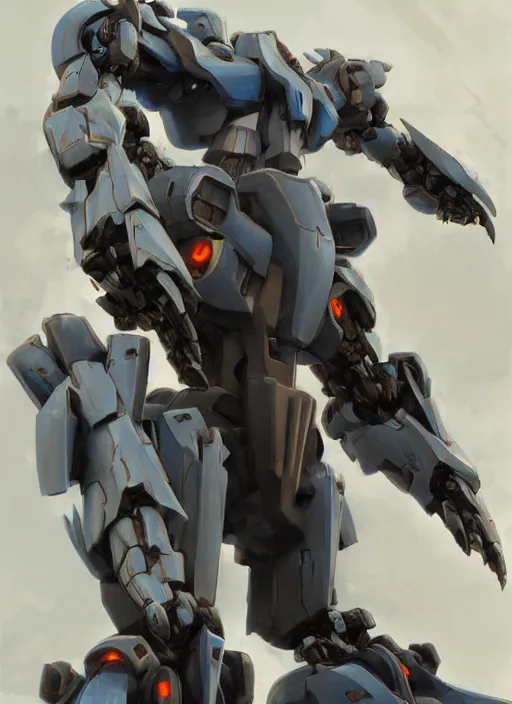 Prompt: mecha from an anime movie, concept art by ruan jia