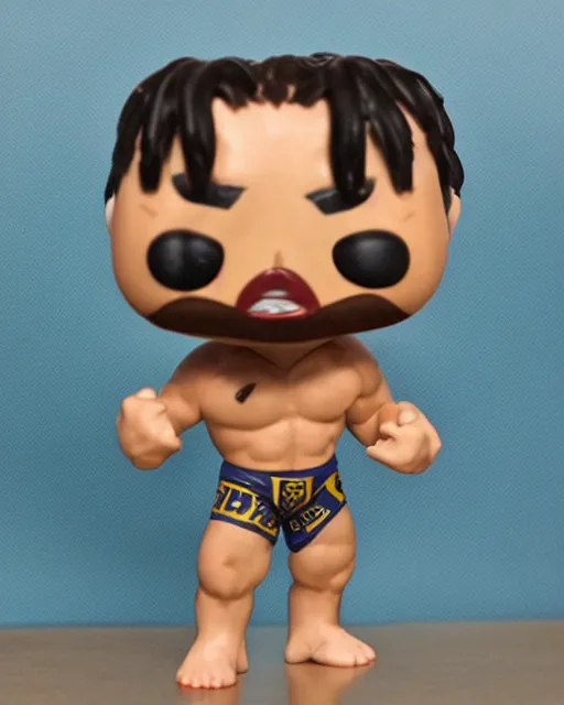 Image similar to Wrestler Funko Pop. Photographic, photography