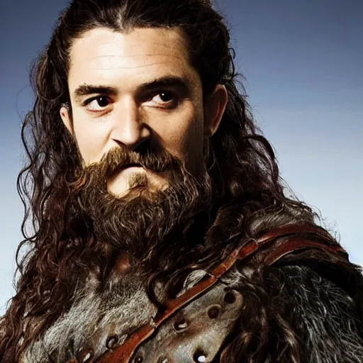 Image similar to Orlando Bloom as Gimli