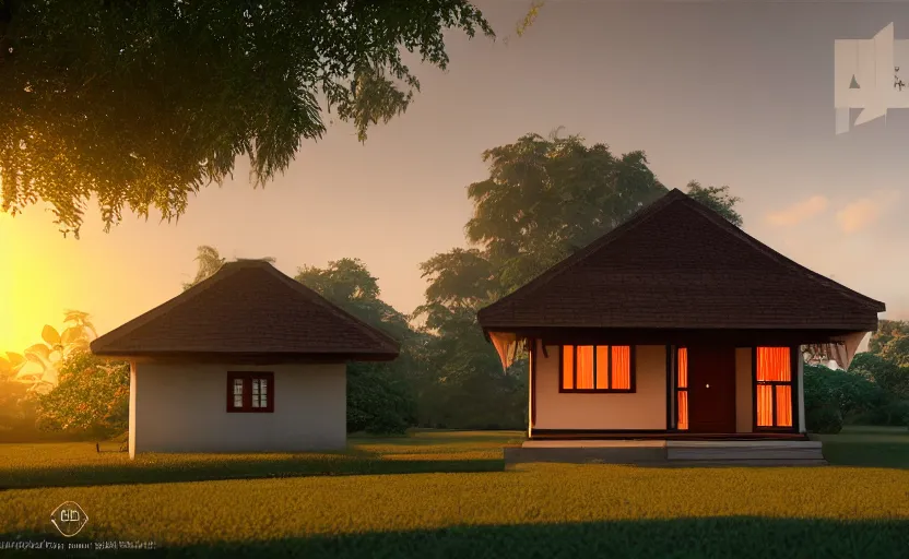 a beautiful small assam type house at sunrise, | Stable Diffusion | OpenArt
