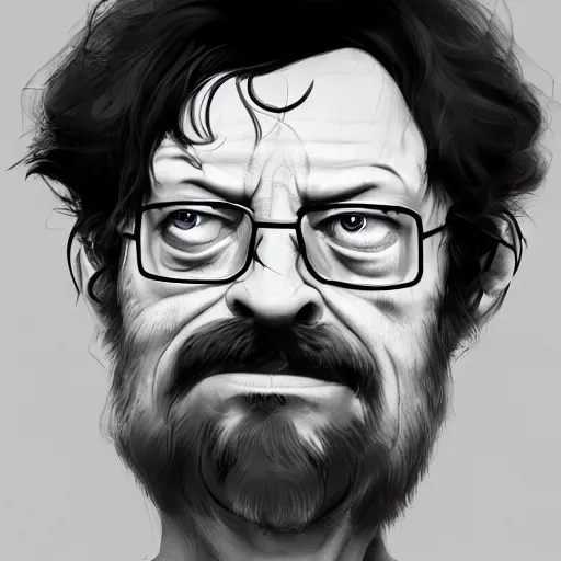 Image similar to Terence Mckenna as Muzan Kibutsuji, digital art, cgsociety, artstation, trending, 4k