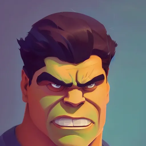 Image similar to face icon stylized minimalist the hulk, loftis, cory behance hd by jesper ejsing, by rhads, makoto shinkai and lois van baarle, ilya kuvshinov, rossdraws global illumination