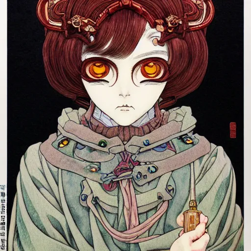 Image similar to prompt : portrait of fantasy character painted in miyazaki color style drawn by katsuhiro otomo and takato yamamoto, inspired by fables, china doll face, smooth face feature, intricate oil painting, high detail, sharp high detail, manga and anime 2 0 0 0