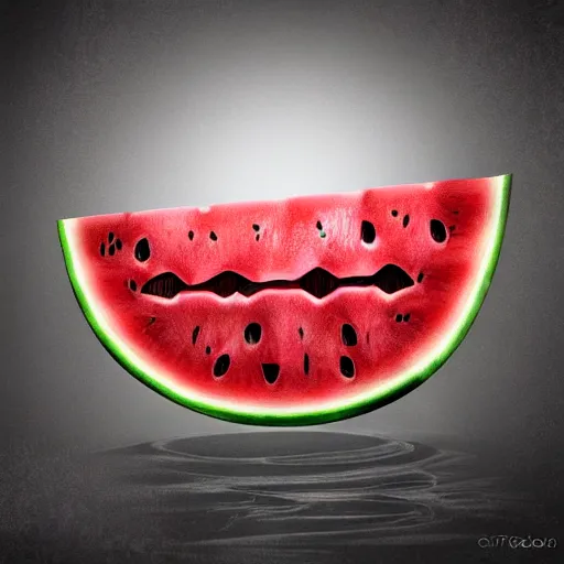 Prompt: Very highly detailed Cybertronic Watermelon. Realistic Concept digital art, epic dimensional light