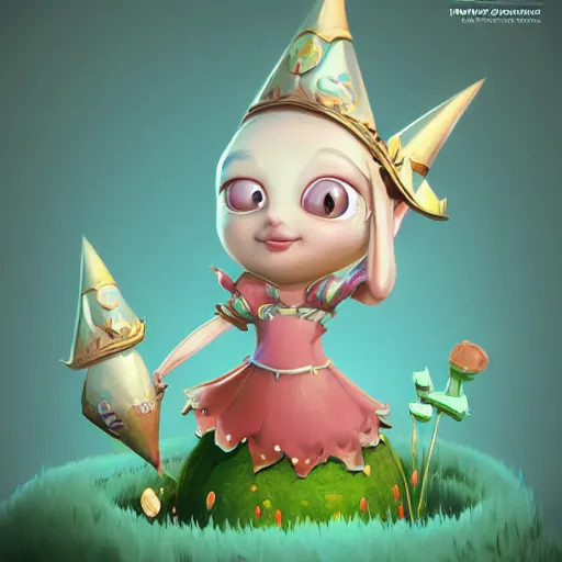 Prompt: super cute princess 3D character concept by Tiger HKN and Gediminas Pranckevicius, MapleStory, Game Art, hyper detailed, Character Modeling, cartoon, cinematic, raytrace, concept art, Trend on Behance 3d Art, V-Ray, Maya, C4D