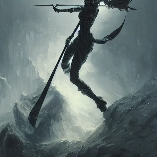 Image similar to death swinging her scythe, hyperdetailed, artstation, cgsociety, by greg rutkowski, by Gustave Dore