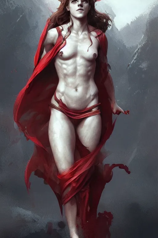 Prompt: goddess of the scarlet rot emma watson, highly detailed, digital painting, artstation, concept art, smooth, sharp focus, illustration, unreal engine 5, 8 k, art by artgerm and greg rutkowski and edgar maxence