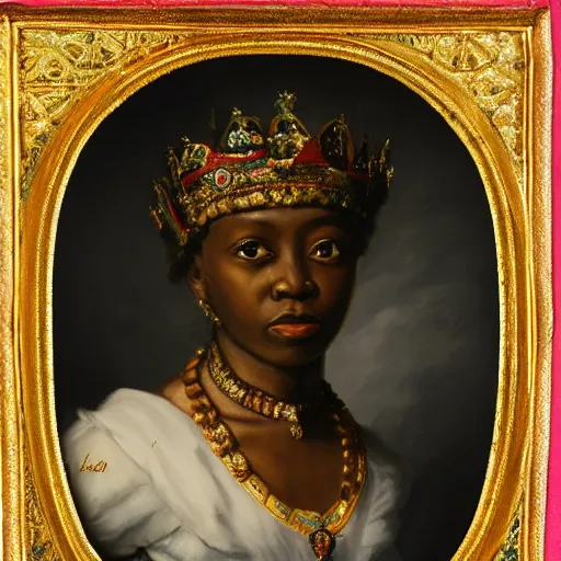 Image similar to portrait of young queen Abakah