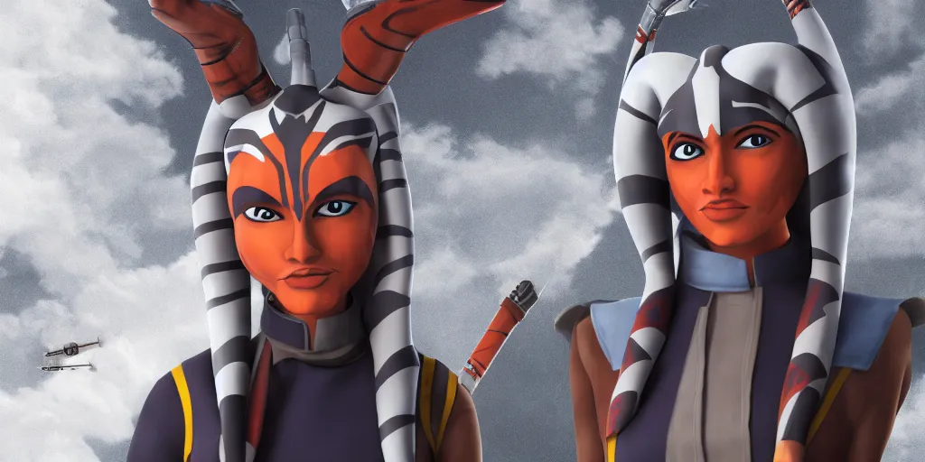 Image similar to Ahsoka Tano as Tie-Bomber pilot in full uniform