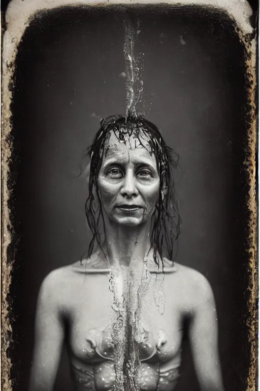Image similar to a wet plate photo portrait of yoga, highly detailed, 5 0 0 px, sharp focus