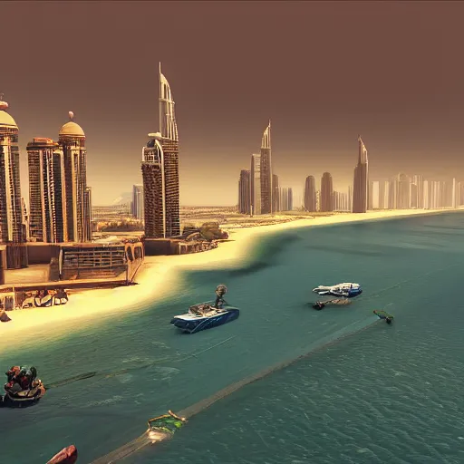 Prompt: gta : dubai, cinematic colors