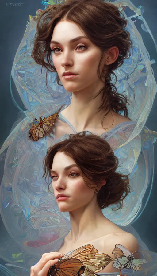 Prompt: metamorphosis, perfectly-centered-Portrait of the most beautiful woman on the planet, insane, intricate, highly detailed, digital painting, artstation, concept art, smooth, sharp focus, illustration, Unreal Engine 5, 8K, art by artgerm and greg rutkowski and alphonse mucha