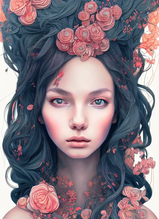 Image similar to girl venizian, extremely detailed, sharp focus, portrait, smooth, digital illustration, by james jean, by eliza ivanovo, by rossdraws, frank franzzeta, sakimichan