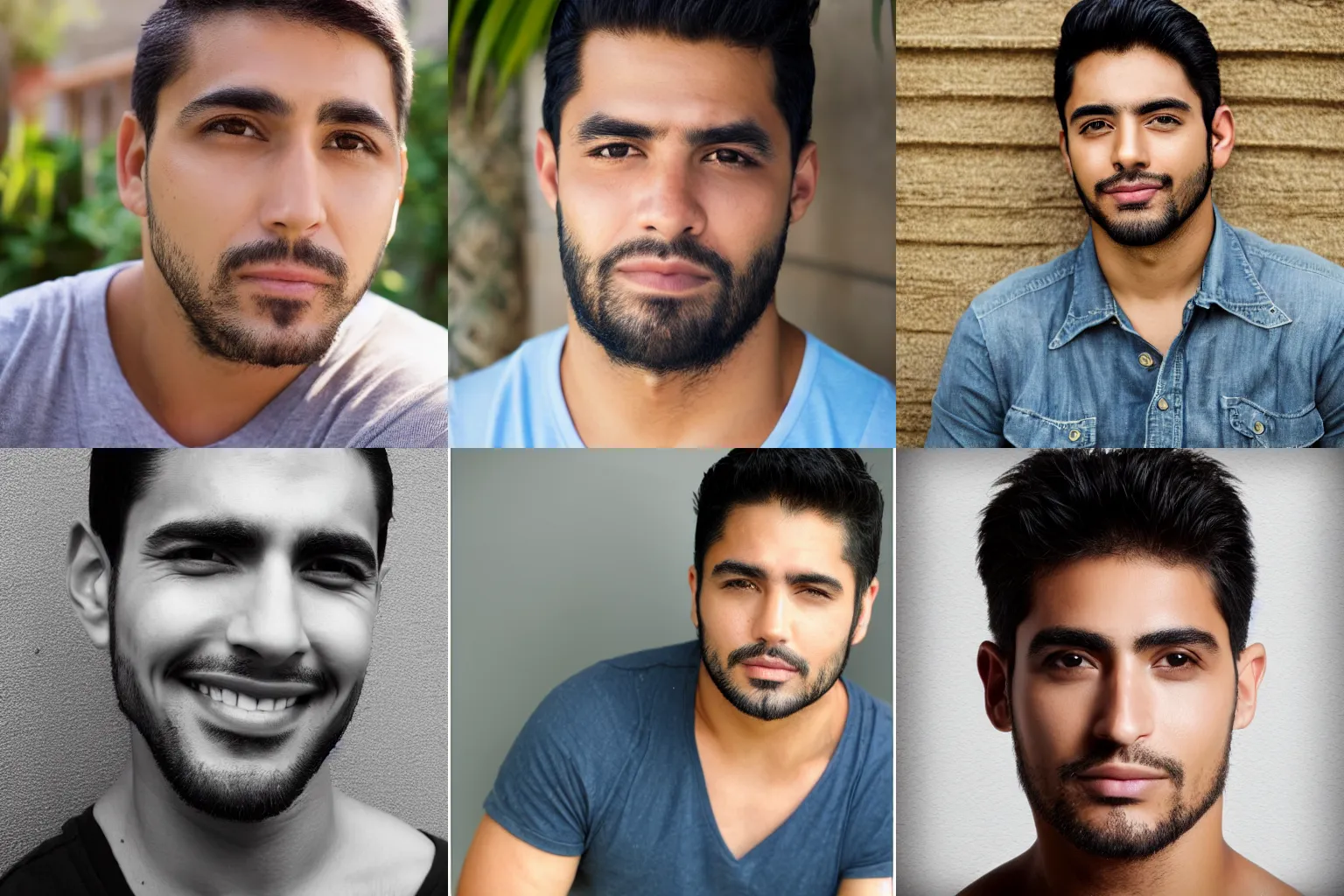 Prompt: headshot of beautiful latino man