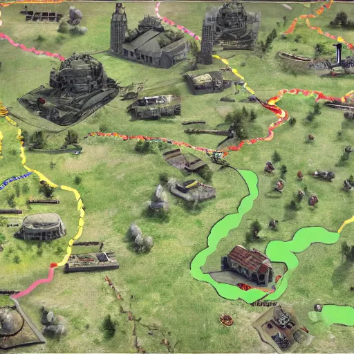 Image similar to a map strategy game about world war ii in the style of realism 4 k