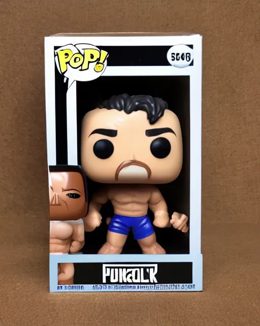 Image similar to wrestler Funko Pop. Photographic, photography