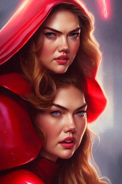 Prompt: kate upton as scarlet witch, realistic portrait, symmetrical, highly detailed, digital painting, artstation, concept art, smooth, sharp focus, illustration, cinematic lighting, art by artgerm and greg rutkowski and alphonse mucha