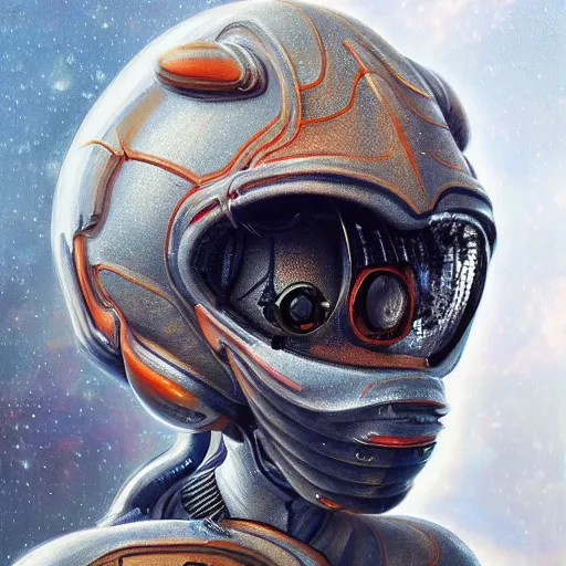 Image similar to ultra realist and ultra intricate detailed soft painting of a shrimp, from the waist up, sci-fi helmet, (symmetry features), sensual gloomy style, volumetric clouds, aquarium background, artstation, unreal render, depth of field