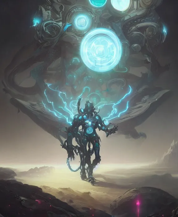 Prompt: the eldritch cyborg god of the outer realms by Steohan Martiniere and Peter Mohrbacher, 4k resolution, detailed