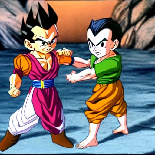 Image similar to gohan killing michael jackon in cold blood, 4 k