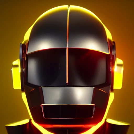 Image similar to daftpunk deluxe humanoid robots front head daftpunk curved screen displaying red glowing Error, background dark, 40nm lens, shallow depth of field, split lighting, 4k,